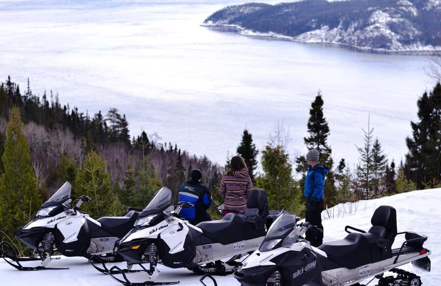 15 min. Tadoussac: Snowmobile Expedition in Saguenay Fjord - The safety briefing comes first