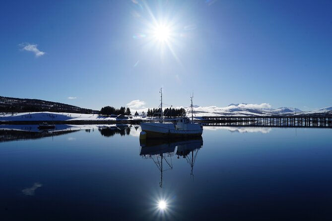 Fjordcruise - Luxury Yacht Arctic Queen - Slowing down in Sørbotn