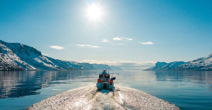 From Alta: Adventure Cruise in Alta Fjord - What the boat ride feels like in different seasons