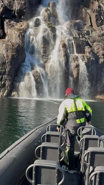 From Stavanger: Lysefjorden & Pulpit Rock Safari by RIB - Pulpit Rock from below