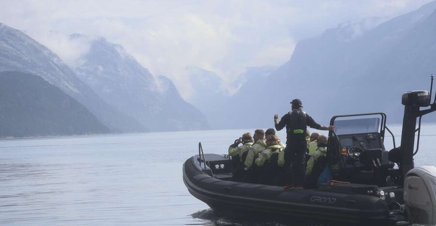 From Stavanger: RIB Tour to Lysefjord - From the red wooden house to open water
