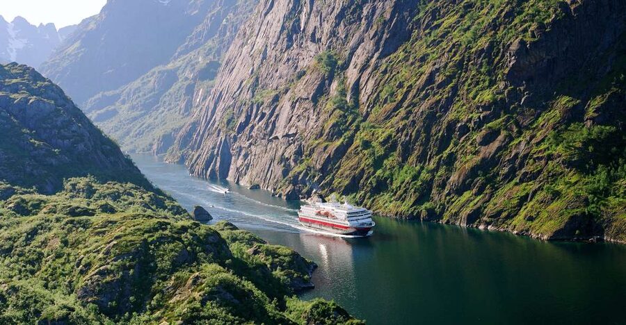 From Svolvær: Hurtigruten Cruise into Trollfjord - The big payoff: sailing into Trollfjord