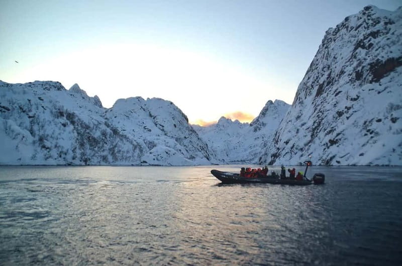 From Svolvær: Lofoten RIB Sea Eagle Safari Trollfjord Cruise - Entering Trollfjord from the water