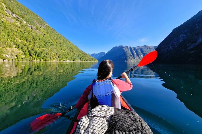 Guided Adventure on Fjord Kayaking in Hellesylt, Norway - Getting ready with included equipment
