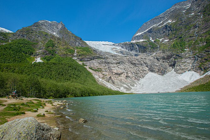 Guided Fjord & Glacier Tour - From BERGEN - The Norwegian Glacier Museum explains the ice