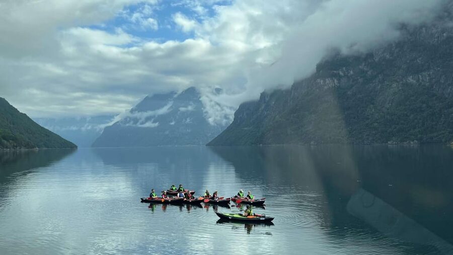 Hellesylt: Beginner-Friendly Fjord Kayaking Experience - Your first minutes on the water
