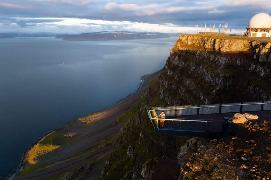 Isafjordur: Bolafjall View Platform Guided Trip by Bus - How much time do you spend outside?