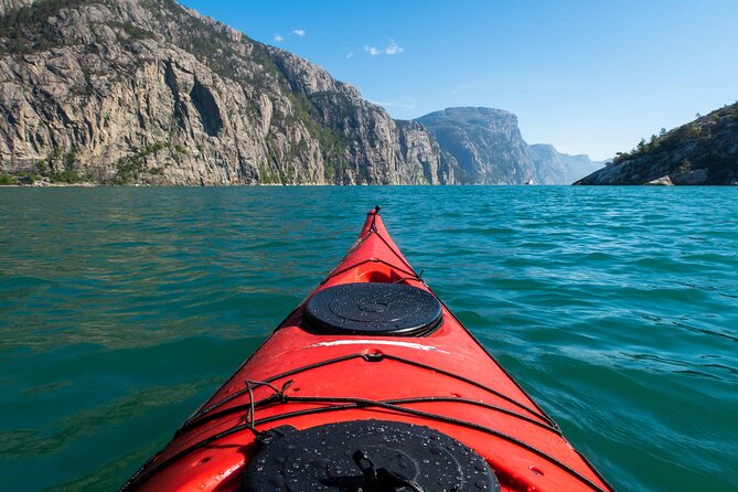 Lysefjord Kayak Safari - Seeing Pulpit Rock from the water