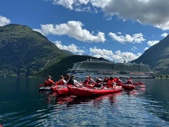 Olden: Experience Beginner-friendly Fjord Kayaking - Paddling out beside Olden’s mountain walls
