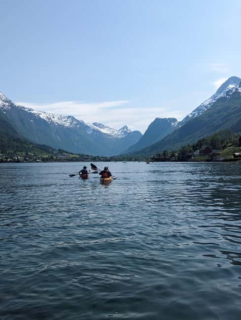 Olden: Fjord Kayaking + Drysuit & Safety Boat - A short briefing, then basic paddle strokes