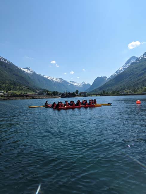 Olden: Fjord Kayaking + Drysuit & Safety Boat - Getting into the drysuit