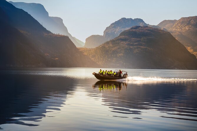 Rib adventure in the Lysefjord with boat house visit - Feeling the spray at 400-meter Whisky Falls