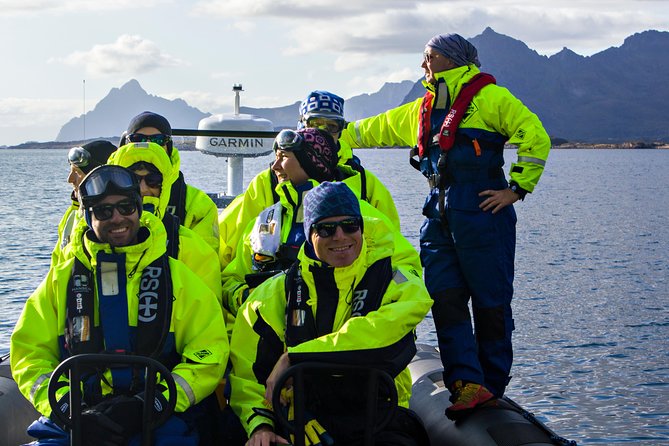 Sea Eagle Safari from Svolvær to Trollfjorden - Staying warm on an open RIB