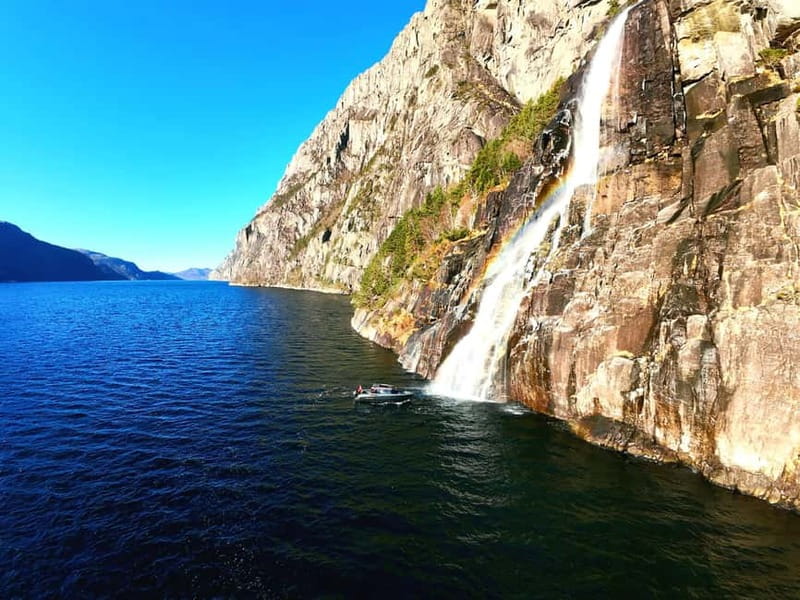 Stavanger: Boat Safari to Lysefjord and Preikestolen - Reading Lysefjord from the water