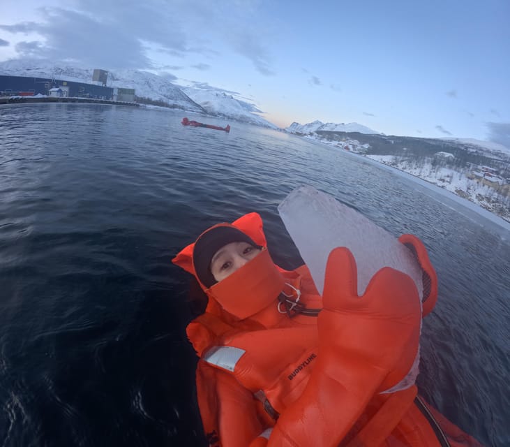 Tromsø: Arctic Fjord Floating in Survival Suit - Key points at a glance