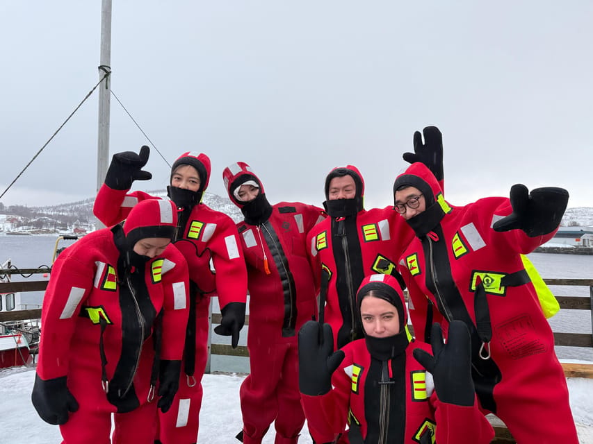 Tromsø: Arctic Fjord Floating in Survival Suit - Guides make the difference