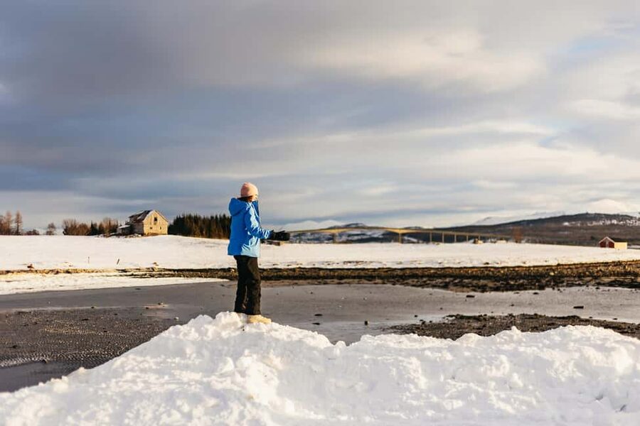 Tromsø: Arctic Landscape and Fjord Tour with Snacks - Grøtfjorden, frozen water, and the main scenic pause