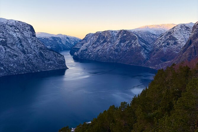 Winter Fjord Tour to Nærøyfjord, Flam and Stegastein from Bergen - Gudvangen at the end of the Nærøydalen valley